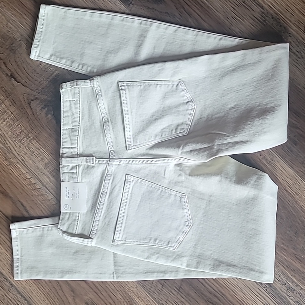 Universal Thread Skinny Jeans, Size 00, Cream, Beige, Light Tan, Soft, Stretchy - Picture 6 of 7